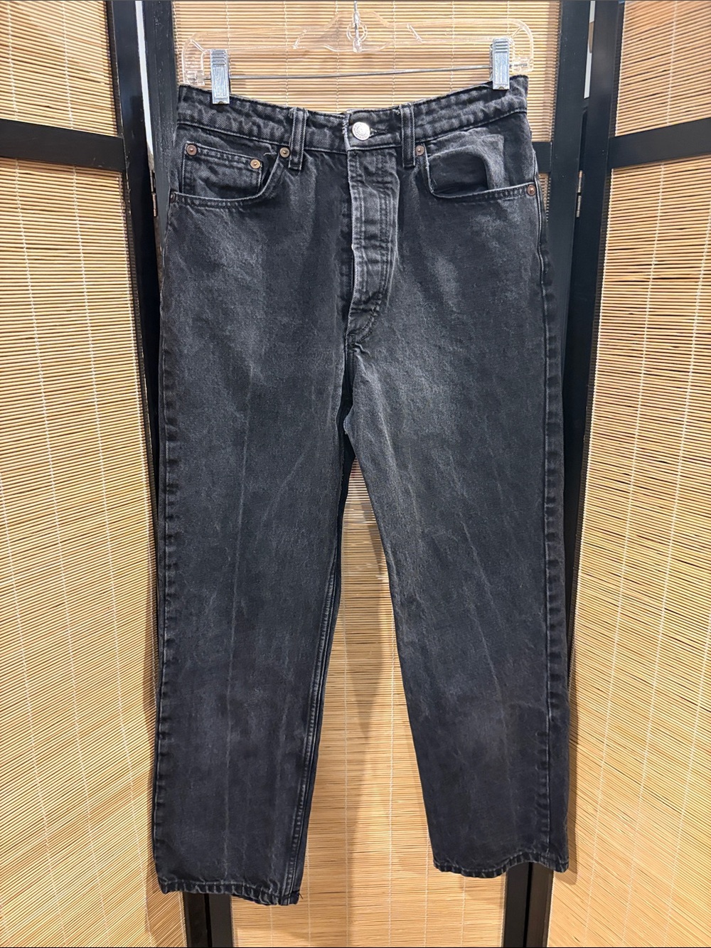 Zara Women’s Washed Black Ankle Jeans